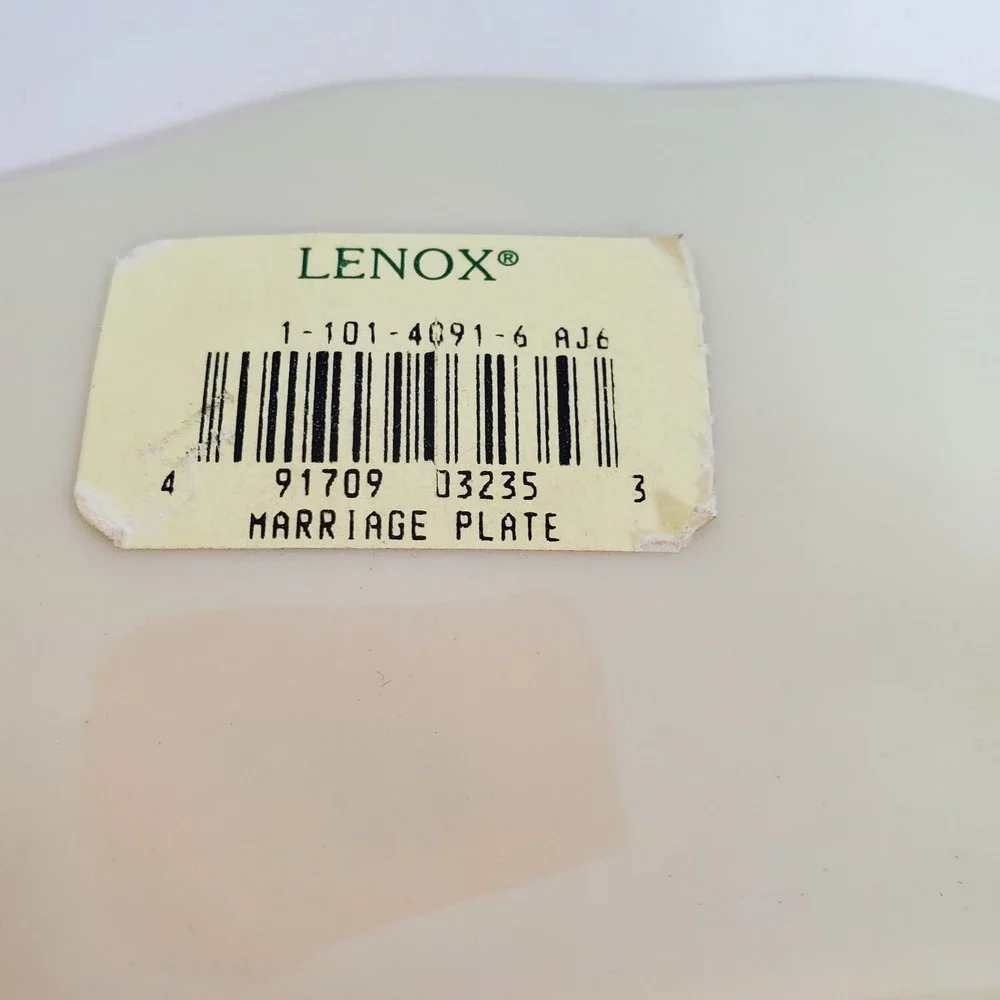 Lenox Wedding Promises Marriage Plate Ivory 12.5